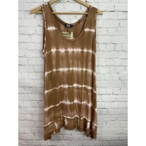 Art of Cloth Octavia Tank $135 Handdyed Sleeveless Top Small Toffee Brown